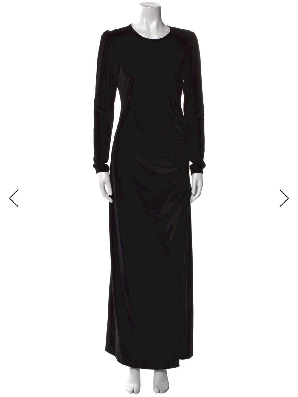 Reformation Crew Neck Long Sleeve Stretch Evening Gown Medium